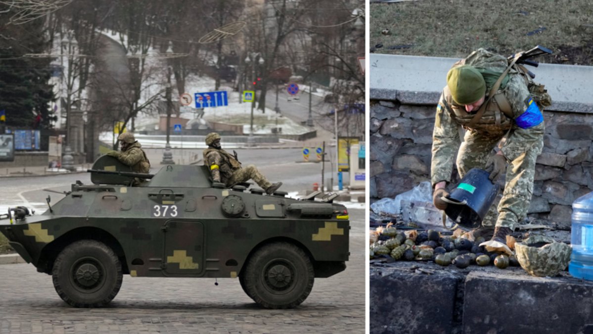 Ukraina håller på och bygger upp en internationell brigad bestående av utlänningar som är villiga att försvara landet. På bilden syns ukrainska soldater som inte ingår i den internationella brigaden.